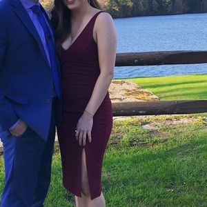 Lulu’s maroon cocktail dress